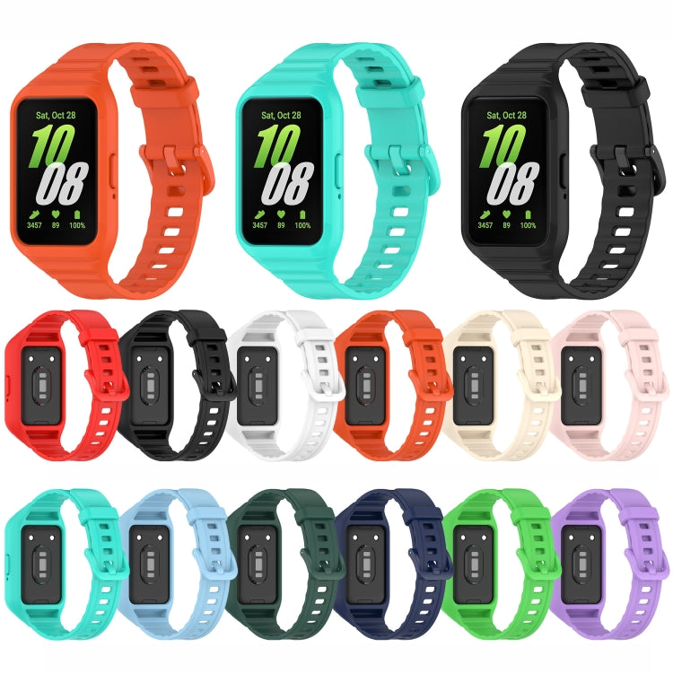 For Samsung Galaxy Fit 3 Integrated TPU Watch Band, Red, Black, White, Orange, Beige, Pink, Cyan, Sky Blue, Dark Green, Dark Blue, Green, Purple