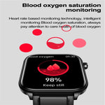 Montre connectée ET570 avec écran couleur de 1,96 pouce, bracelet en cuir, compatible avec les appels Bluetooth et l'ECG