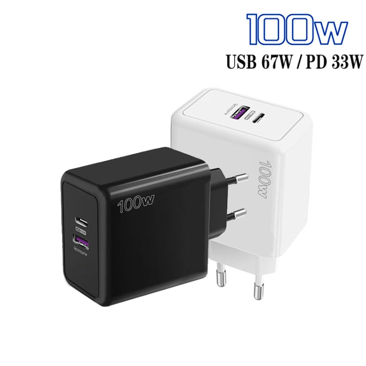 Chargeur mobile USB 67W / Type-C PD 33W Super charge rapide protocole complet, prise EU, prise EU