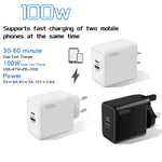 Chargeur mobile USB 67W / Type-C PD 33W Super charge rapide protocole complet, prise EU, prise EU