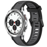 Bracelet de montre en silicone texturé bicolore 20 mm, pour Samsung Galaxy Watch 4 Classic 42 mm, pour Samsung Galaxy Watch Active 2 44 mm, pour Samsung Galaxy Watch Active 2 40 mm, pour Samsung Galaxy Watch 42 mm