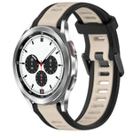 Bracelet de montre en silicone texturé bicolore 20 mm, pour Samsung Galaxy Watch 4 Classic 42 mm, pour Samsung Galaxy Watch Active 2 44 mm, pour Samsung Galaxy Watch Active 2 40 mm, pour Samsung Galaxy Watch 42 mm