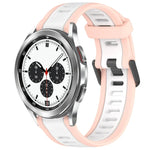 Bracelet de montre en silicone texturé bicolore 20 mm, pour Samsung Galaxy Watch 4 Classic 42 mm, pour Samsung Galaxy Watch Active 2 44 mm, pour Samsung Galaxy Watch Active 2 40 mm, pour Samsung Galaxy Watch 42 mm