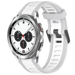 Bracelet de montre en silicone texturé bicolore 20 mm, pour Samsung Galaxy Watch 4 Classic 42 mm, pour Samsung Galaxy Watch Active 2 44 mm, pour Samsung Galaxy Watch Active 2 40 mm, pour Samsung Galaxy Watch 42 mm