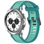 Bracelet de montre en silicone texturé bicolore 20 mm, pour Samsung Galaxy Watch 4 Classic 42 mm, pour Samsung Galaxy Watch Active 2 44 mm, pour Samsung Galaxy Watch Active 2 40 mm, pour Samsung Galaxy Watch 42 mm