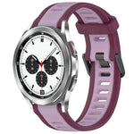 Bracelet de montre en silicone texturé bicolore 20 mm, pour Samsung Galaxy Watch 4 Classic 42 mm, pour Samsung Galaxy Watch Active 2 44 mm, pour Samsung Galaxy Watch Active 2 40 mm, pour Samsung Galaxy Watch 42 mm