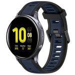 Bracelet de montre en silicone texturé bicolore 20 mm, pour Samsung Galaxy Watch 4 Classic 42 mm, pour Samsung Galaxy Watch Active 2 44 mm, pour Samsung Galaxy Watch Active 2 40 mm, pour Samsung Galaxy Watch 42 mm