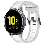 Bracelet de montre en silicone texturé bicolore 20 mm, pour Samsung Galaxy Watch 4 Classic 42 mm, pour Samsung Galaxy Watch Active 2 44 mm, pour Samsung Galaxy Watch Active 2 40 mm, pour Samsung Galaxy Watch 42 mm