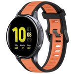 Bracelet de montre en silicone texturé bicolore 20 mm, pour Samsung Galaxy Watch 4 Classic 42 mm, pour Samsung Galaxy Watch Active 2 44 mm, pour Samsung Galaxy Watch Active 2 40 mm, pour Samsung Galaxy Watch 42 mm