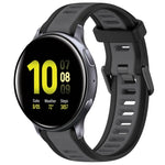 Bracelet de montre en silicone texturé bicolore 20 mm, pour Samsung Galaxy Watch 4 Classic 42 mm, pour Samsung Galaxy Watch Active 2 44 mm, pour Samsung Galaxy Watch Active 2 40 mm, pour Samsung Galaxy Watch 42 mm