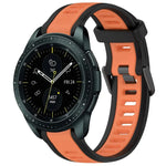 Bracelet de montre en silicone texturé bicolore 20 mm, pour Samsung Galaxy Watch 4 Classic 42 mm, pour Samsung Galaxy Watch Active 2 44 mm, pour Samsung Galaxy Watch Active 2 40 mm, pour Samsung Galaxy Watch 42 mm