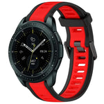 Bracelet de montre en silicone texturé bicolore 20 mm, pour Samsung Galaxy Watch 4 Classic 42 mm, pour Samsung Galaxy Watch Active 2 44 mm, pour Samsung Galaxy Watch Active 2 40 mm, pour Samsung Galaxy Watch 42 mm
