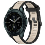 Bracelet de montre en silicone texturé bicolore 20 mm, pour Samsung Galaxy Watch 4 Classic 42 mm, pour Samsung Galaxy Watch Active 2 44 mm, pour Samsung Galaxy Watch Active 2 40 mm, pour Samsung Galaxy Watch 42 mm