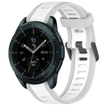 Bracelet de montre en silicone texturé bicolore 20 mm, pour Samsung Galaxy Watch 4 Classic 42 mm, pour Samsung Galaxy Watch Active 2 44 mm, pour Samsung Galaxy Watch Active 2 40 mm, pour Samsung Galaxy Watch 42 mm