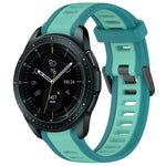 Bracelet de montre en silicone texturé bicolore 20 mm, pour Samsung Galaxy Watch 4 Classic 42 mm, pour Samsung Galaxy Watch Active 2 44 mm, pour Samsung Galaxy Watch Active 2 40 mm, pour Samsung Galaxy Watch 42 mm