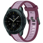 Bracelet de montre en silicone texturé bicolore 20 mm, pour Samsung Galaxy Watch 4 Classic 42 mm, pour Samsung Galaxy Watch Active 2 44 mm, pour Samsung Galaxy Watch Active 2 40 mm, pour Samsung Galaxy Watch 42 mm