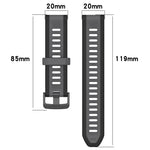 Bracelet de montre en silicone texturé bicolore 20 mm, pour Samsung Galaxy Watch 4 Classic 42 mm, pour Samsung Galaxy Watch Active 2 44 mm, pour Samsung Galaxy Watch Active 2 40 mm, pour Samsung Galaxy Watch 42 mm