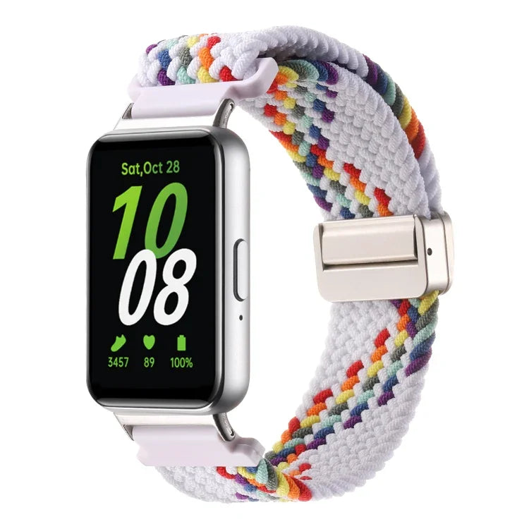 Bracelet de montre en nylon tressé à boucle magnétique pour Samsung Galaxy Fit3