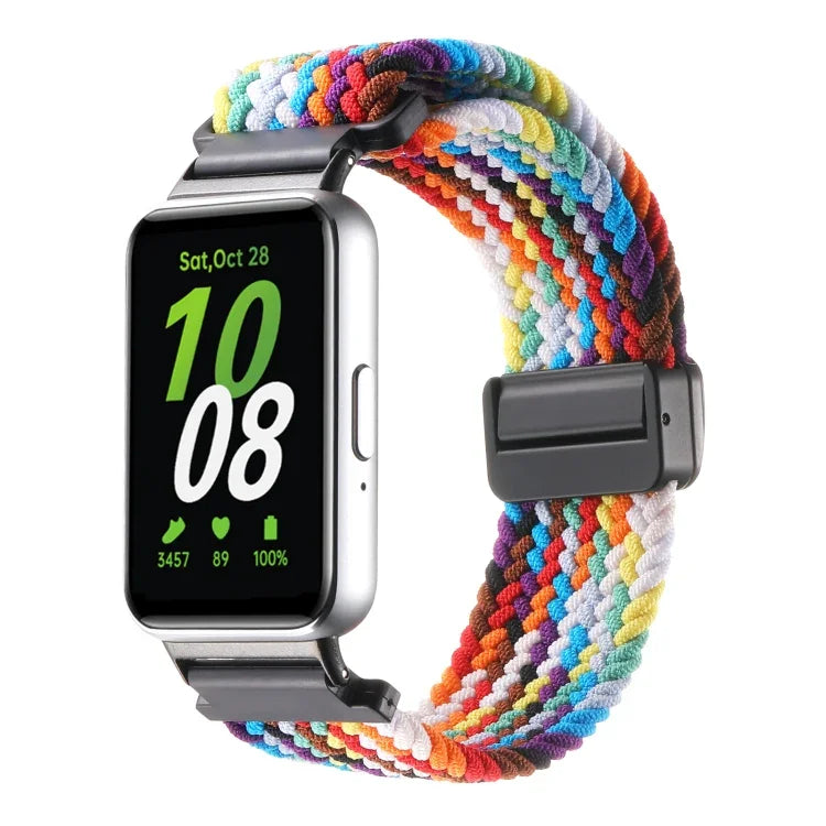 Bracelet de montre en nylon tressé à boucle magnétique pour Samsung Galaxy Fit3