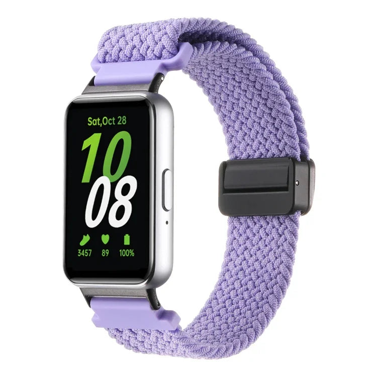 Bracelet de montre en nylon tressé à boucle magnétique pour Samsung Galaxy Fit3