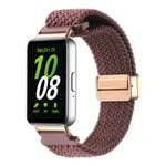 Bracelet de montre en nylon tressé à boucle magnétique pour Samsung Galaxy Fit3