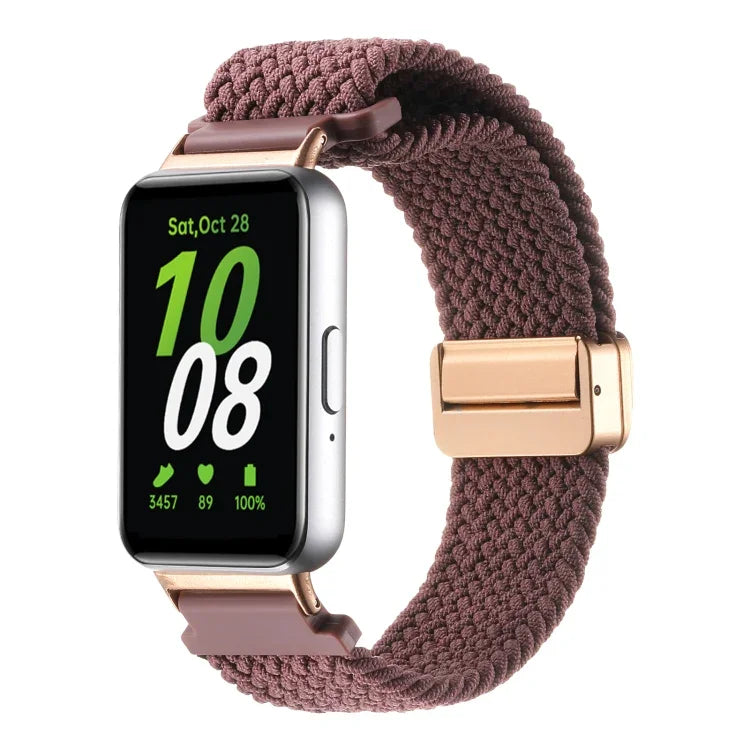 Bracelet de montre en nylon tressé à boucle magnétique pour Samsung Galaxy Fit3