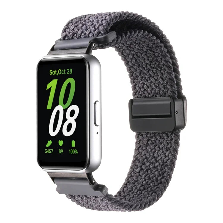 Bracelet de montre en nylon tressé à boucle magnétique pour Samsung Galaxy Fit3