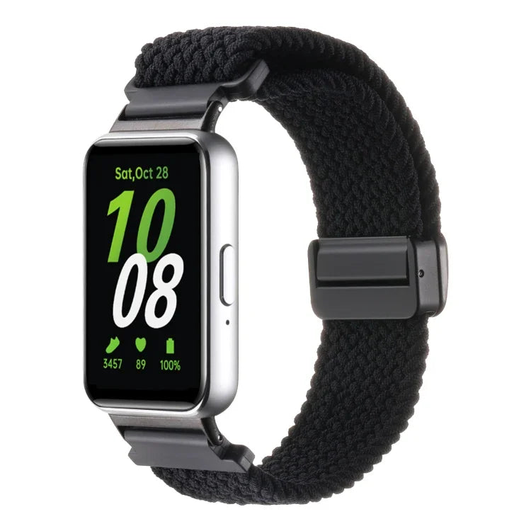 Bracelet de montre en nylon tressé à boucle magnétique pour Samsung Galaxy Fit3
