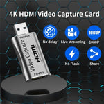 C30 pour la diffusion en direct de jeux, carte de capture vidéo HD en alliage d'aluminium USB mâle vers HDMI femelle, C30
