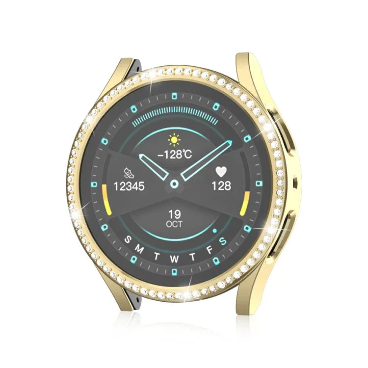 Étui de protection en polycarbonate ajouré à motif diamant unique pour montre Samsung Galaxy Watch 7 40 mm