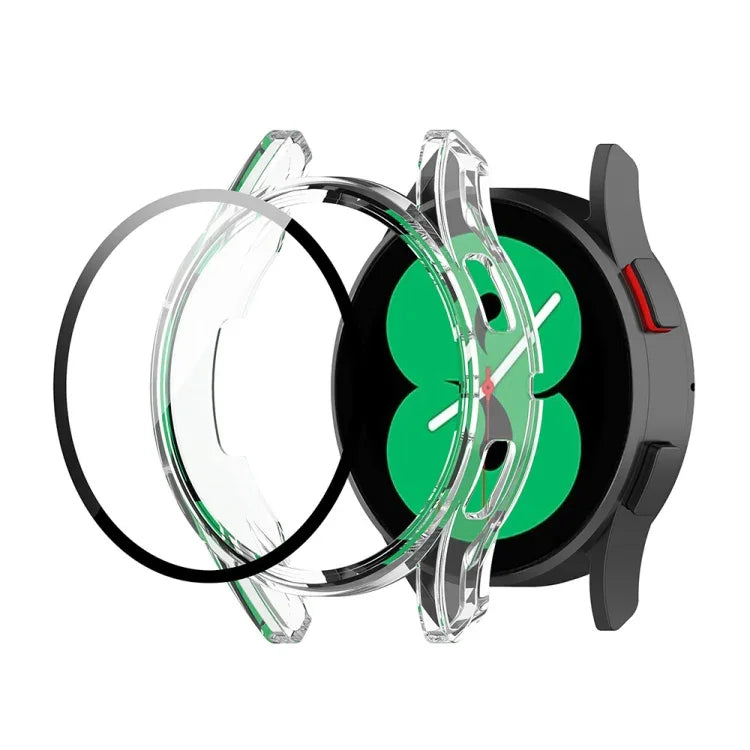 Étui de protection intégré pour montre Samsung Galaxy Watch FE 40 mm en polycarbonate et verre trempé.