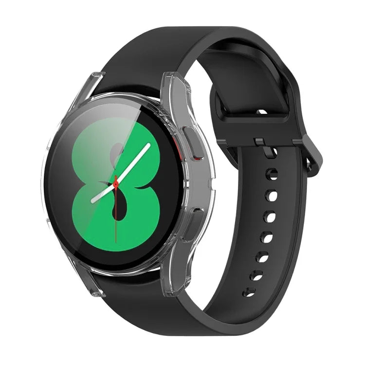 Étui de protection intégré pour montre Samsung Galaxy Watch FE 40 mm en polycarbonate et verre trempé.