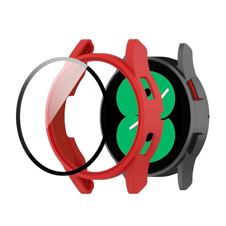 Étui de protection intégré pour montre Samsung Galaxy Watch FE 40 mm en polycarbonate et verre trempé.
