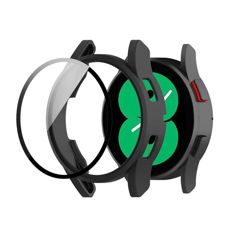Étui de protection intégré pour montre Samsung Galaxy Watch FE 40 mm en polycarbonate et verre trempé.