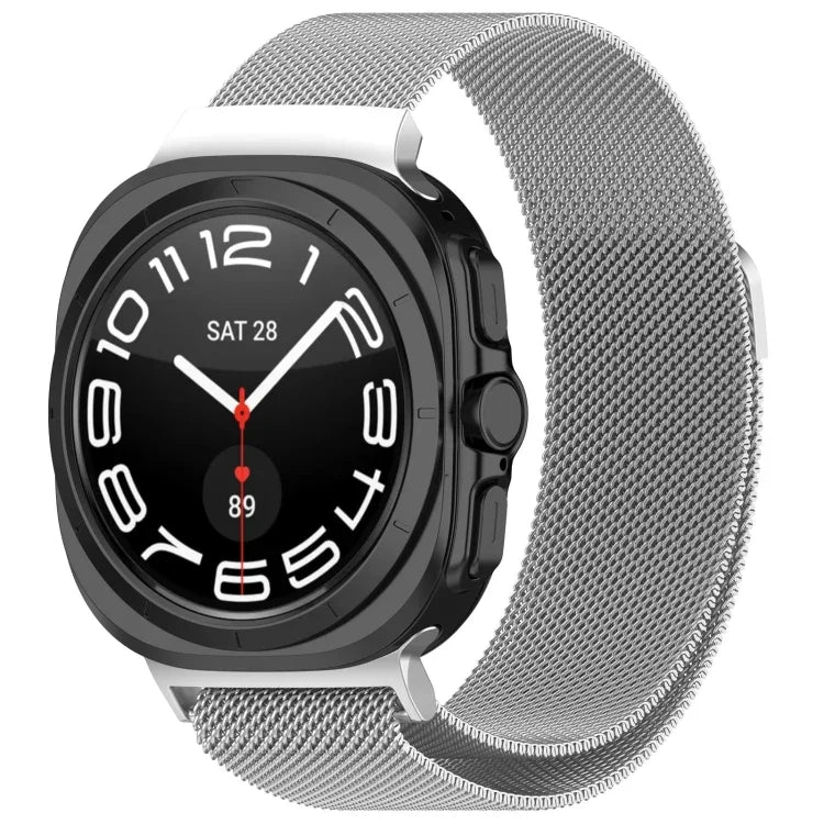 Bracelet de montre magnétique en acier Milan pour Samsung Galaxy Watch Ultra 47 mm