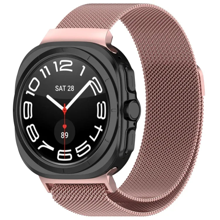 Bracelet de montre magnétique en acier Milan pour Samsung Galaxy Watch Ultra 47 mm