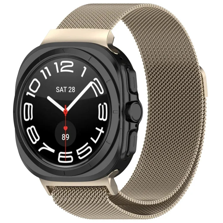 Bracelet de montre magnétique en acier Milan pour Samsung Galaxy Watch Ultra 47 mm