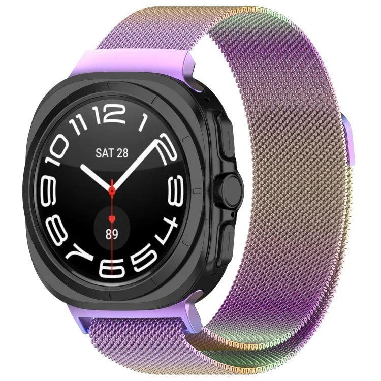 Bracelet de montre magnétique en acier Milan pour Samsung Galaxy Watch Ultra 47 mm