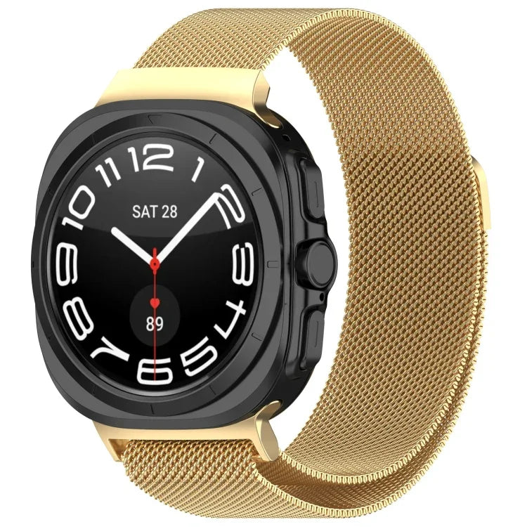 Bracelet de montre magnétique en acier Milan pour Samsung Galaxy Watch Ultra 47 mm