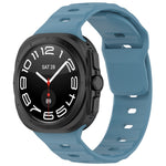 For Galaxy Watch Ultra2 2026 / 2025 / 1 2024 Solid Color Reverse Buckle Silicone Watch Band, Black, White, Blue, Yellow, Light Gray, Dark Green, Cyan, Dark Blue, Starlight, Pink