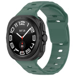 For Galaxy Watch Ultra2 2026 / 2025 / 1 2024 Solid Color Reverse Buckle Silicone Watch Band, Black, White, Blue, Yellow, Light Gray, Dark Green, Cyan, Dark Blue, Starlight, Pink