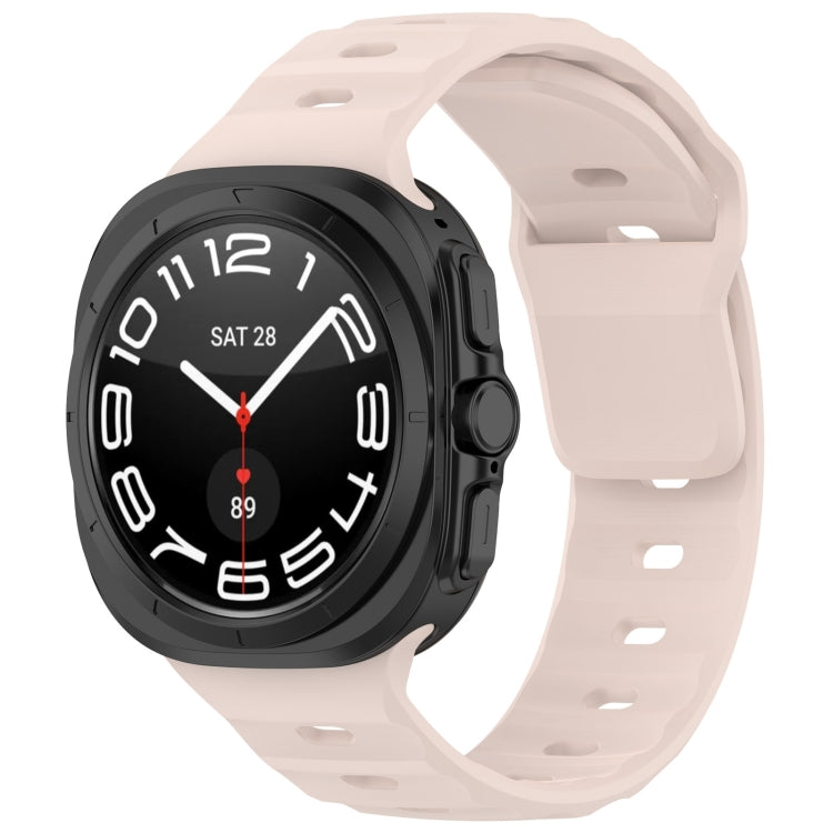 For Galaxy Watch Ultra2 2026 / 2025 / 1 2024 Solid Color Reverse Buckle Silicone Watch Band, Black, White, Blue, Yellow, Light Gray, Dark Green, Cyan, Dark Blue, Starlight, Pink