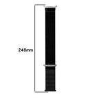 For Samsung Galaxy Watch Ultra 47mm Loop Nylon Hook and Loop Fastener Watch Band, Black, Blue Ocean, Rainbow, Seashell Color, Sea Blue, Gray Blue, Khaki Yellow, Dark Blue, Lime