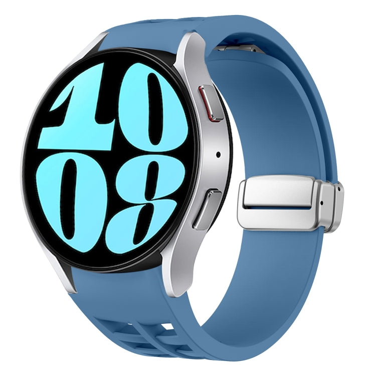Bracelet de montre en silicone avec boucle pliante magnétique argentée Richard, pour Samsung Galaxy Watch 6 40 / 44mm, pour Samsung Galaxy Watch 5 40 / 44mm, pour Samsung Galaxy Watch 4 40 / 44mm