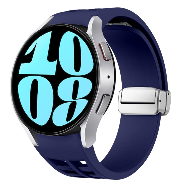 Bracelet de montre en silicone avec boucle pliante magnétique argentée Richard, pour Samsung Galaxy Watch 6 40 / 44mm, pour Samsung Galaxy Watch 5 40 / 44mm, pour Samsung Galaxy Watch 4 40 / 44mm