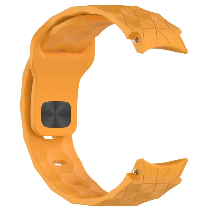 Bracelet de montre en silicone à boucle inversée texturée Football, Pour Samsung Galaxy Watch 4 44mm, Pour Samsung Galaxy Watch 4 40mm, Pour Samsung Galaxy Watch 4 Classic 46mm, Pour Samsung Galaxy Watch 4 Classic 42mm