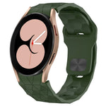Bracelet de montre en silicone à boucle inversée texturée Football, Pour Samsung Galaxy Watch 4 44mm, Pour Samsung Galaxy Watch 4 40mm, Pour Samsung Galaxy Watch 4 Classic 46mm, Pour Samsung Galaxy Watch 4 Classic 42mm