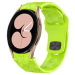 Bracelet de montre en silicone à boucle inversée texturée Football, Pour Samsung Galaxy Watch 4 44mm, Pour Samsung Galaxy Watch 4 40mm, Pour Samsung Galaxy Watch 4 Classic 46mm, Pour Samsung Galaxy Watch 4 Classic 42mm