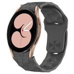 Bracelet de montre en silicone à boucle inversée texturée Football, Pour Samsung Galaxy Watch 4 44mm, Pour Samsung Galaxy Watch 4 40mm, Pour Samsung Galaxy Watch 4 Classic 46mm, Pour Samsung Galaxy Watch 4 Classic 42mm