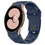 Bracelet de montre en silicone à boucle inversée texturée Football, Pour Samsung Galaxy Watch 4 44mm, Pour Samsung Galaxy Watch 4 40mm, Pour Samsung Galaxy Watch 4 Classic 46mm, Pour Samsung Galaxy Watch 4 Classic 42mm